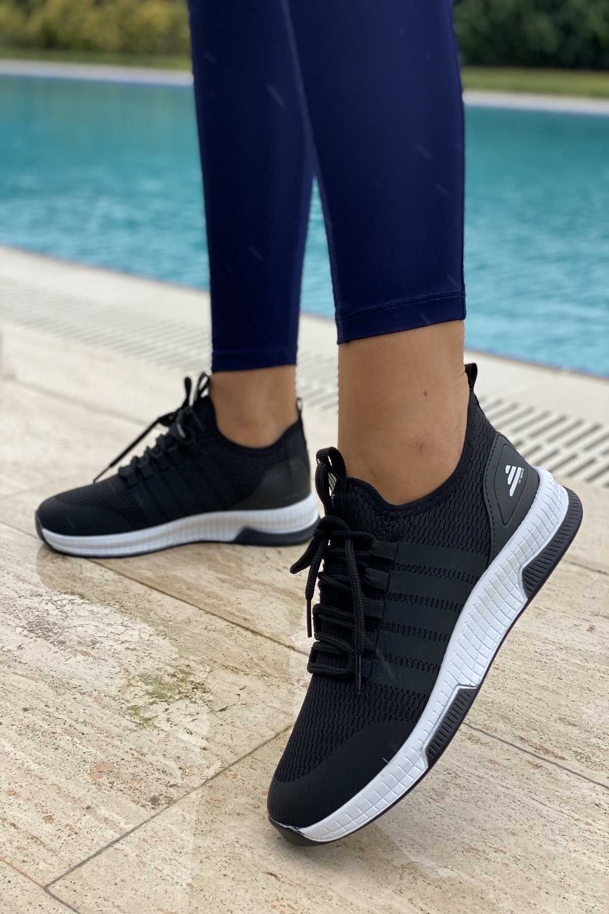 UNİSEX SİYAH TRİKO SNEAKER SPOR AYAKKABI 21İ5120