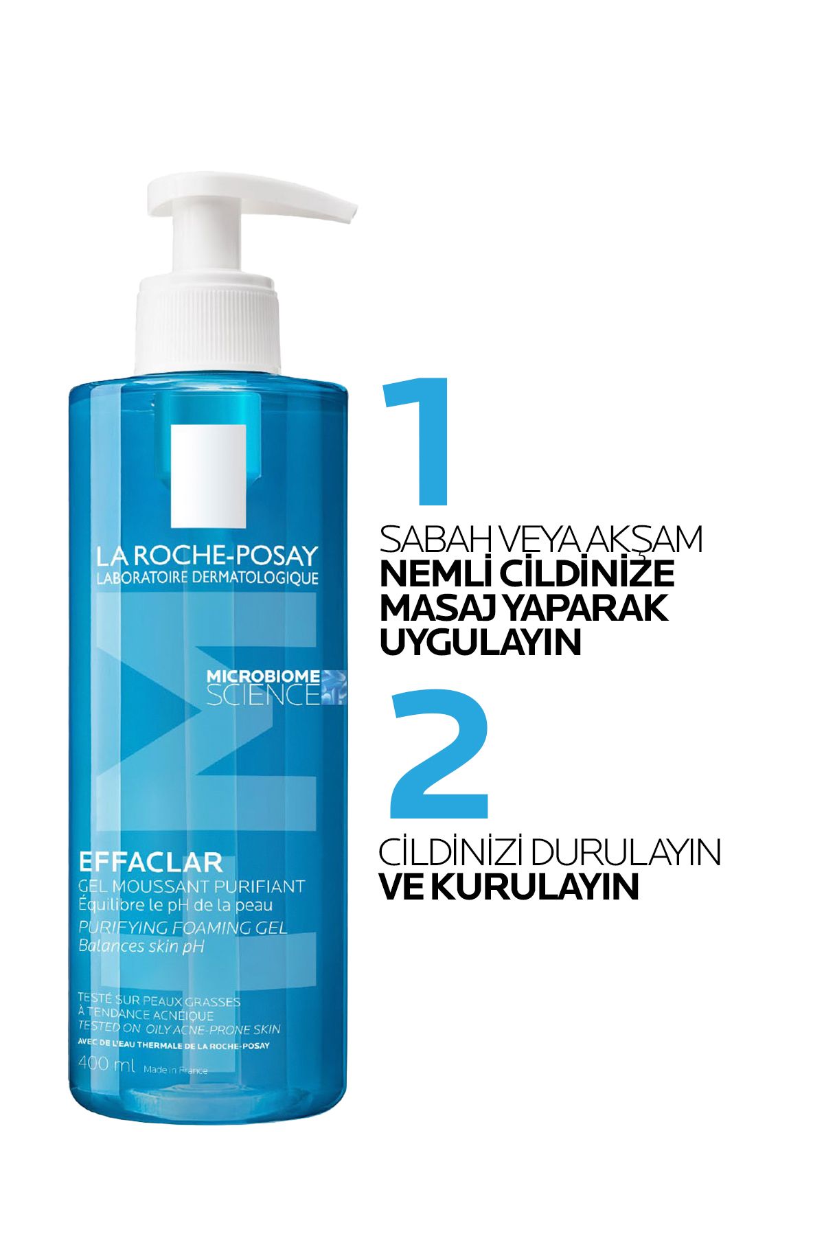 Effaclar Jel Yağlı, Akne /Sivilceye Eğilimli Ciltler için Temizleme Jeli 400ml