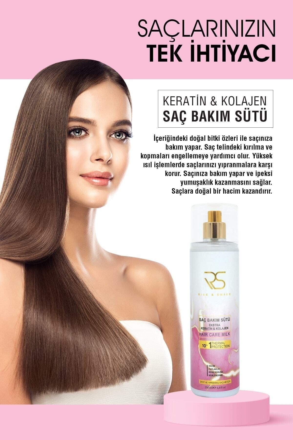 Keratin Kolajen Saç Bakım Sütü 200 ml