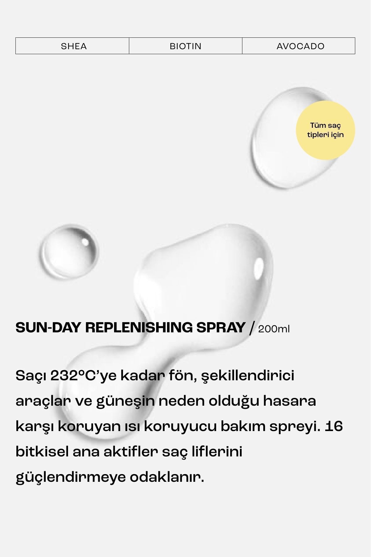 Sun Day Isıya Karşı Koruyucu Replenishing Saç Bakım Spreyi 200ml