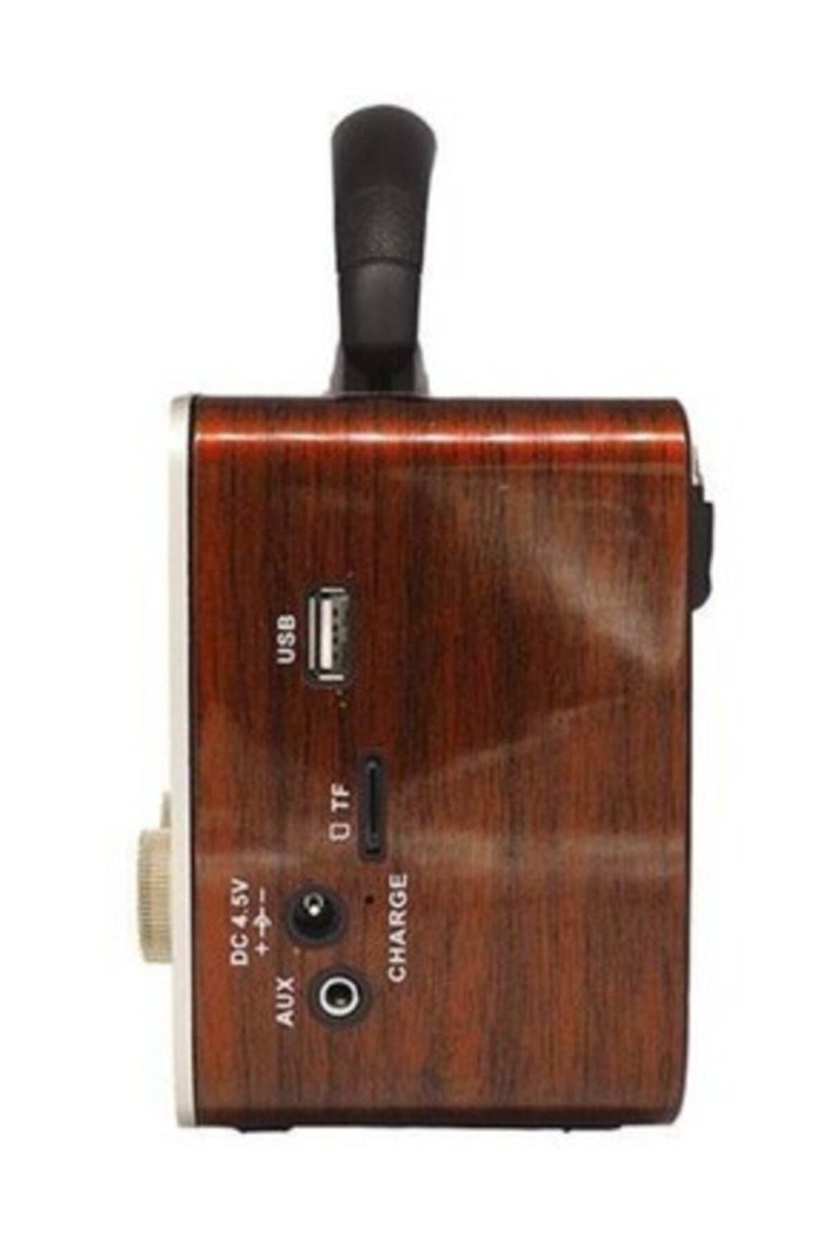 301 Ahşap/kahve Usb-tf Bluetooth 3 Band Klasik Radyo